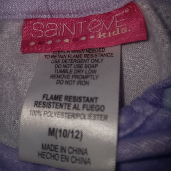 Girls size 10/12, Sainteve pajama set - Picture 4 of 4